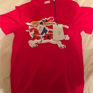 Burberry Kids Red Knight Graphic Tee